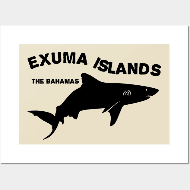 Shark Diving at Exuma Islands - The Bahamas Wall Art by TMBTM